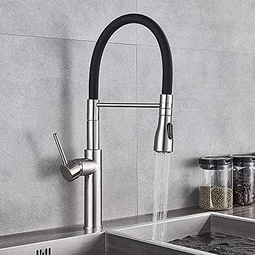 -Wasserhahn Gebürstet Nickel Küchenarmatur Ausziehen 2 Funktionsschalter Rotary Spüle Waschbecken Mischhahn Eingriff Deck Installation Heiß Und Kalt -Wasserhahn Gebürstet Nickel Küchenarmatur Ausziehen 2 Funktionsschalter Rotary Spüle Waschbecken Mischhahn Eingriff Deck Installation Heiß Und Kalt von ZCHZCS