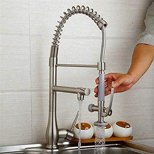 -Wasserhahn Gebürstet Nickel Küchenarmatur Drop Down Down Down Down Messing Spüle Waschbecken Wirbel Wasserhahn Wasserhahn Deck Montiertes Wasserhahn Montiert -Wasserhahn Gebürstet Nickel Küchenarmatur Drop Down Down Down Down Messing Spüle Waschbecken Wirbel Wasserhahn Wasserhahn Deck Montiertes Wasserhahn Montiert von ZCHZCS