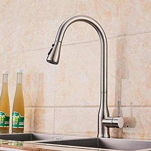 -Wasserhahn Gebürstet Nickel Küchenarmatur Hoch Gewölbte Küchenspüle Wasserhahn Heiß Und Kalter Kran Ausziehen Rotierende Strömungsspray -Sprühmischhahn -Wasserhahn -Deck Installation -Wasserhahn Gebürstet Nickel Küchenarmatur Hoch Gewölbte Küchenspüle Wasserhahn Heiß Und Kalter Kran Ausziehen Rotierende Strömungsspray -Sprühmischhahn -Wasserhahn -Deck Installation von ZCHZCS