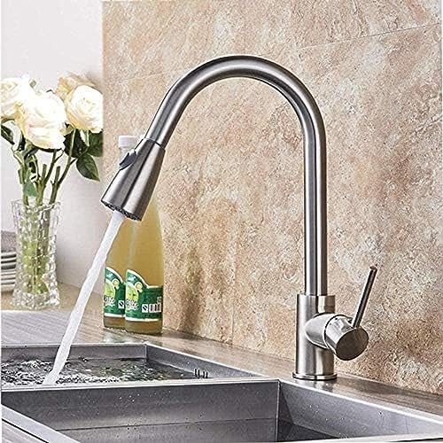 Wasserhahn Gebürstet Nickel Küchenspüle Mischung Wasserhahn Eingriff Ausziehen Küchenarmatur Dual Sprühfunktion Duschkopf Wasserhahn Gebürstet Nickel Küchenspüle Mischung Wasserhahn Eingriff Ausziehen Küchenarmatur Dual Sprühfunktion Duschkopf von ZCHZCS
