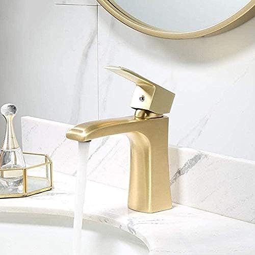 Wasserhahn Gebürstetes Goldbecken Wasserhahn Badezimmer Wasserhahn Deck Montiertes Messing Waschtisch Mixer Heiße Und Kalte Badezimmer -Becken Wasserhahn Wasserhahn Gebürstetes Goldbecken Wasserhahn Badezimmer Wasserhahn Deck Montiertes Messing Waschtisch Mixer Heiße Und Kalte Badezimmer -Becken Wasserhahn von ZCHZCS