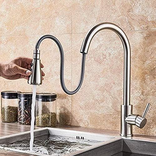 -Wasserhahn Herausziehen Die Auf Dem Küchenspülen Wasserhahn Deck Eingebautes Flusssprühgerät Eingriff Ein Griff Badezimmer Küche Heiß Und Kaltes Wasser Wasserhahn -Wasserhahn Herausziehen Die Auf Dem Küchenspülen Wasserhahn Deck Eingebautes Flusssprühgerät Eingriff Ein Griff Badezimmer Küche Heiß Und Kaltes Wasser Wasserhahn von ZCHZCS