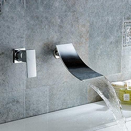 Wasserhahn Küche Tap Badewanne Wasserhahn Chrom Messing Wandmontage Wasserfall Badezimmer Wasserhahn Großer Quadratausgabel Wasserhahn Küche Tap Badewanne Wasserhahn Chrom Messing Wandmontage Wasserfall Badezimmer Wasserhahn Großer Quadratausgabel von ZCHZCS