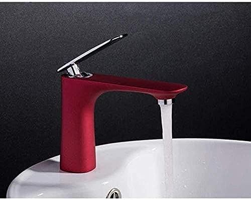 Wasserhahn Küche Tap Kitchen Wasserhahn Vintage Style Basin Wasserhahn Rotes Messing Wasserhahn Badezimmer Wasserhahn Fester Einhandspüle Kalt Und Heißer Wassermixer Hahn von ZCHZCS
