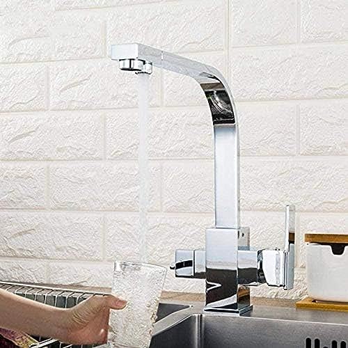 Wasserhahn Küche Wasserhahn 360 Grad Rotierende Schwarze Quadratische Wasserfilter Leitungswasser Wasserhahn Festes Messing Spülbecken Wassermischer Wasserhahn Küche Wasserhahn 360 Grad Rotierende Schwarze Quadratische Wasserfilter Leitungswasser Wasserhahn Festes Messing Spülbecken Wassermischer von ZCHZCS