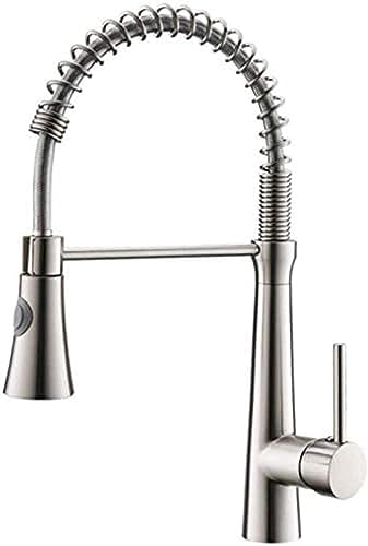 Wasserhahn Küchenarmatur Eingriff Pull Down Küchenspüle TAP 360 Grad Rotierende Gebürstete Nickelküchenmischhähne Wasserhähne Wasserhahn Küchenarmatur Eingriff Pull Down Küchenspüle TAP 360 Grad Rotierende Gebürstete Nickelküchenmischhähne Wasserhähne von ZCHZCS