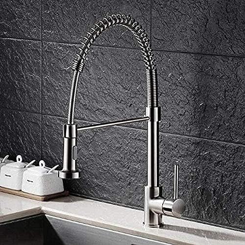 -Wasserhahn Küchenarmatur Gebürstet Nickel Wasserhahn Omni-Richtung Herausziehen, Rotierende Und Rotierende Zwei-Funktions-Wasserauslassmixer Rotieren -Wasserhahn Küchenarmatur Gebürstet Nickel Wasserhahn Omni-Richtung Herausziehen, Rotierende Und Rotierende Zwei-Funktions-Wasserauslassmixer Rotieren von ZCHZCS
