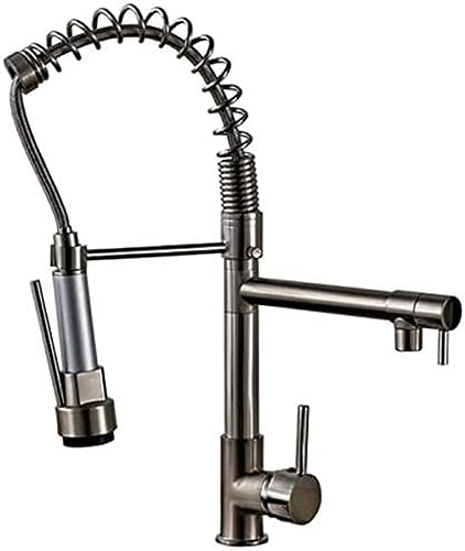 -Wasserhahn Küchenarmatur Mit Heißer Und Kalter Schalterfunktion Federküchenschiffsmischer Tap Dual Spray Pull Down Tap Down von ZCHZCS