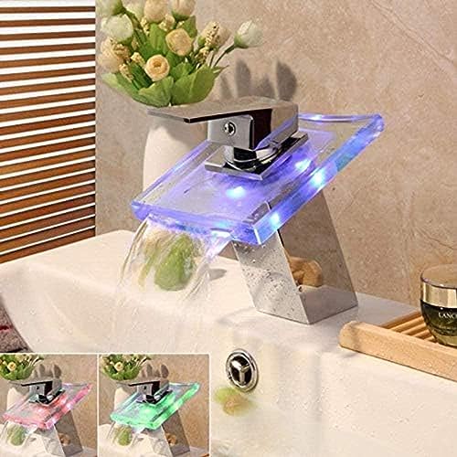 Wasserhahn LED LEG LAGS Glas Basin Wasserhahn Einzelner Hebel Wasserfall Waschbecken Wasserhahn Festes Badezimmer Wasserfall Glas LED -Farbwechsel Wasserhahn LED LEG LAGS Glas Basin Wasserhahn Einzelner Hebel Wasserfall Waschbecken Wasserhahn Festes Badezimmer Wasserfall Glas LED -Farbwechsel von ZCHZCS
