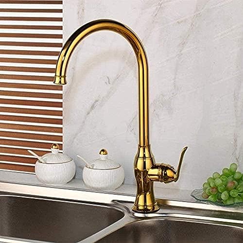Wasserhahn Luxus Gold Küchenarmatur Heißer Und Kaltem Mixer Wasserhahn Waschbecken Wasserhahn Gebürstetem Messing Goldenes Messing von ZCHZCS