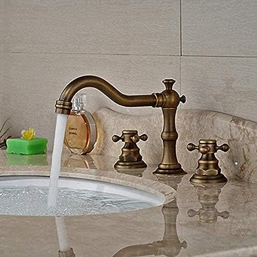 -Wasserhahn Luxus Weit Verbreitete Badezimmerauslauf Wasserhahnkreuzgriffe Weit Verbreitete Waschtisch -Waschbeckenmixer -Hahn Für 3 Löcher -Wasserhahn Luxus Weit Verbreitete Badezimmerauslauf Wasserhahnkreuzgriffe Weit Verbreitete Waschtisch -Waschbeckenmixer -Hahn Für 3 Löcher von ZCHZCS