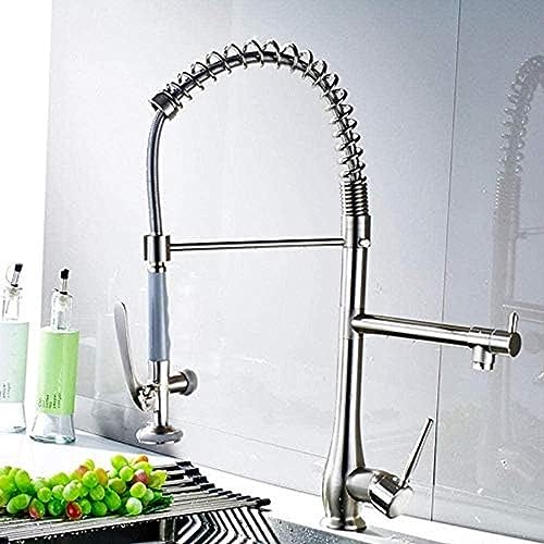 Wasserhahn Springstil Nickel Gebürstete Küche Wasserhähne Dual Spray Swivel Ausguss Rotatable Heißer Kaltes Wasserhahn Waschbecken Mixer Hahn Wasserhahn Springstil Nickel Gebürstete Küche Wasserhähne Dual Spray Swivel Ausguss Rotatable Heißer Kaltes Wasserhahn Waschbecken Mixer Hahn von ZCHZCS