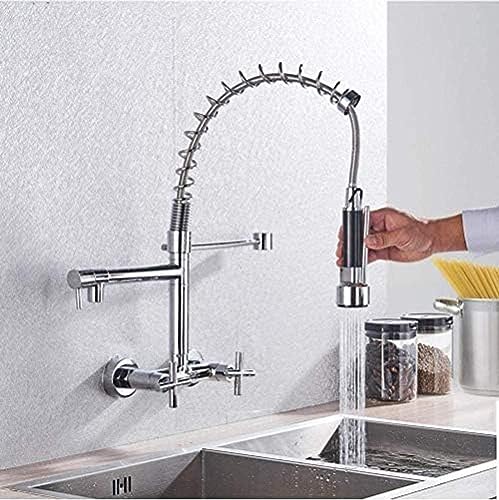 Wasserhahn Wandmontierter Federbecken Küchenarmatur Down Heiße Und Kaltes Wasser Küche Spüle Mischhahn Doppelgriff Zwei Rotierende Sprühbecken Wasserhahn Wasserhahn Wandmontierter Federbecken Küchenarmatur Down Heiße Und Kaltes Wasser Küche Spüle Mischhahn Doppelgriff Zwei Rotierende Sprühbecken Wasserhahn von ZCHZCS
