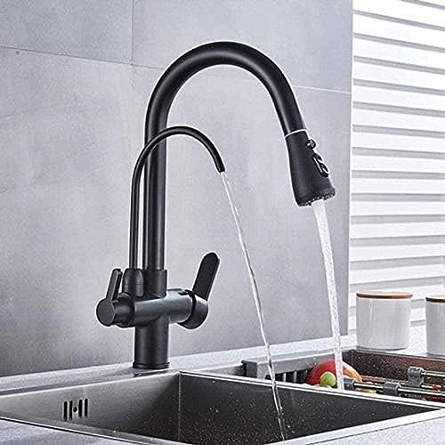 Wasserhahn Wasserfilter Wasserhahn Küchenarmatur Doppelgriff Decks Wasserhahn Installation Wasserhahn 360 Grad Drehwasserreinigungsfunktion Kran von ZCHZCS