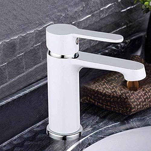 Wasserhahn Weißer Badezimmer Messing Wasserhahn Kalt Und Heißwassermischer Becken Waschbecken Tap Eingriff Wasserhahn Weißer Badezimmer Messing Wasserhahn Kalt Und Heißwassermischer Becken Waschbecken Tap Eingriff von ZCHZCS