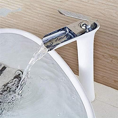 -Wasserhahnbecken Wasserhähne Moderner Weißer Bad Wasserhahn Wasserfall Wasserhähnen Einer Loch Kalt Und Heißes Wasserhahn -Wasserhahnmixer Taps -Wasserhahnbecken Wasserhähne Moderner Weißer Bad Wasserhahn Wasserfall Wasserhähnen Einer Loch Kalt Und Heißes Wasserhahn -Wasserhahnmixer Taps von ZCHZCS