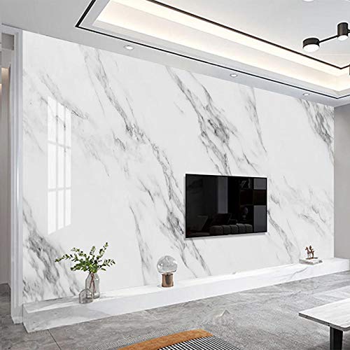 ZCLCHQ Fototapete 3D Weisser Marmor Wandgemälde Tapete 3D Tapeten Wohnzimmer Schlafzimmer TV Hintergrund Wand Dekoration Größe:W350CMxH256CM von ZCLCHQ