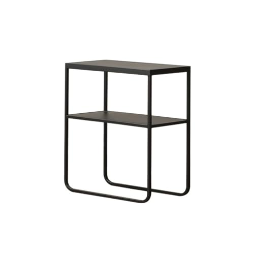 ZCSO Beistelltische Schlafzimmer Sofa Beistelltisch Ecke Mehrere Minimalistische Sideboard Kreative Ecke Kleiner Couchtisch Mini Nachttisch Regale Bett Beistelltisch (Schwarz) von ZCSO