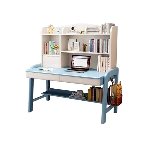 ZCSO Eckschreibtisch, Heimschreibtisch, Bücherregal, Kombination, Schlafzimmer, Arbeitszimmer, Schreibtisch mit Schublade, Bürotisch, Computertisch, Schlafzimmerschreibtisch (D,80 x 60 x 138 cm) von ZCSO