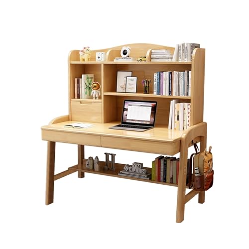ZCSO Eckschreibtisch, Heimschreibtisch, Bücherregal, Kombination, Schlafzimmer, Arbeitszimmer, Schreibtisch mit Schublade, Bürotisch, Computertisch, Schlafzimmertisch (A,80 x 60 x 138 cm) von ZCSO