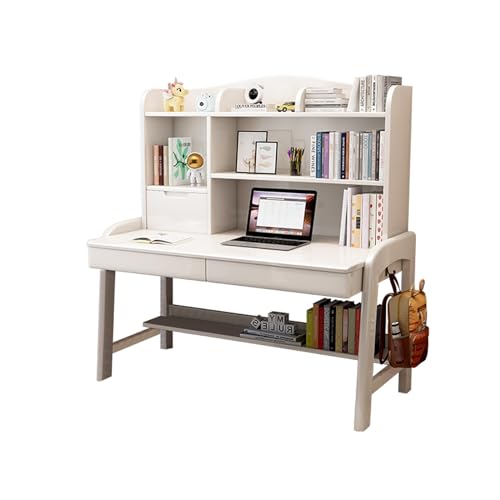 ZCSO Eckschreibtisch, Heimschreibtisch, Bücherregal, Kombination, Schlafzimmer, Arbeitszimmer, Schreibtisch mit Schublade, Bürotisch, Computertisch, Schlafzimmertisch (E,100 x 60 x 138 cm) von ZCSO