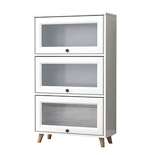 ZCSO Vitrine, mehrstöckiges Regal für den Innenbereich, Bücherregal mit Glastür, vom Boden bis zur Decke, Wohnzimmer, Bücherregal, Aufbewahrungsschrank, Vitrine, Raum-Organizer und Aufbewahrung (A,70 von ZCSO