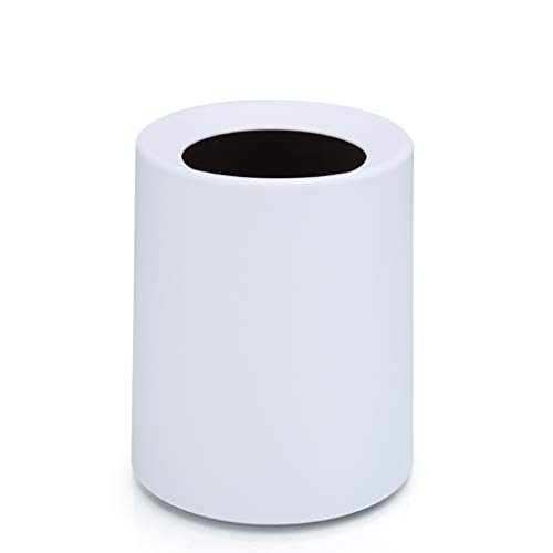 ZCX Badezimmer Mülleimer nach Hause kreative Toilette ohne Abdeckung Wohnzimmer Doppel-Stil Schlafzimmer einfache Mode Abfalleimer (Color : White, Size : L) von ZCX