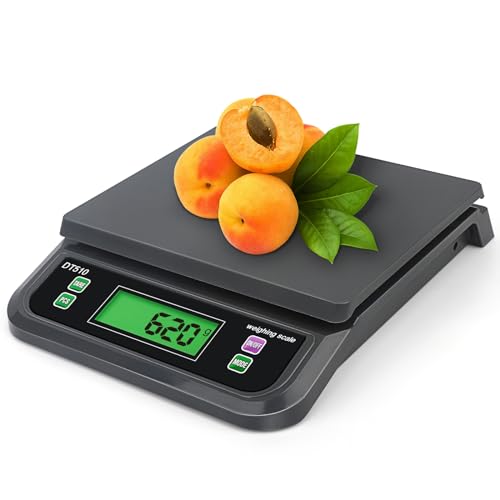 ZCXBHD 30 kg / 1 g Elektronische Küchenwaage, Digitale Lebensmittelwaage Hausmannskost Backen Obst Wiegen Multifunktionswaagen (Color : Black, Size : 30kg-1g) von ZCXBHD