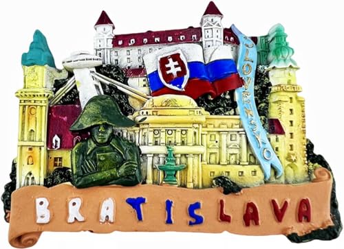 Kühlschrankmagnet Bratislava Slowakei Touristensouvenir Kühlschrank Dekoration Magnet handbemalt Handwerk von ZCXCsfp