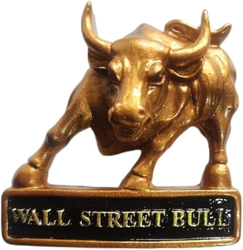 New York USA 3D Wall Street Bull Kühlschrankmagnet, Souvenir, Geschenk, Kunstharz, handgefertigt, New York, Kühlschrankmagnet, Heim und Küche, Dekorationssammlung von ZCXCsfp