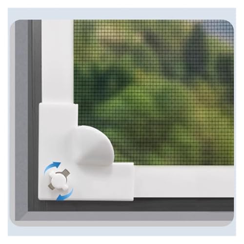 ZCXMNL DGAMHF Verstellbarer DIY-Magnet-Fenster-Fliegengitter, Maximale Größe, Passt Auf Jede Kleinere Größe, Mit Schwarzem Rahmen, Feuerhemmendem Netz, 67 Größen(100x150cm) von ZCXMNL
