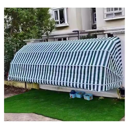 ZCXMNL Französische, Gebogene, Einziehbare Markise, Manuell Faltbares Vordach, Teleskopisch Zusammenklappbar, Dekorativer Sunbrella-Regenschutz for Fenster Und Türen(Blue,1.5X0.6X0.6m) von ZCXMNL