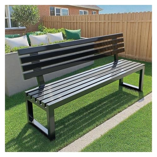ZCXMNL Gartenbank Aus Holz, 2-3-Sitzer, Wetterbeständig, Oberfläche Mit Öl Vorbehandelt, Sitzstühle for Veranda, Terrasse Und Park(Black,150x40x80cm) von ZCXMNL