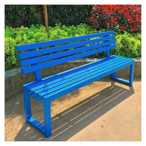 ZCXMNL Gartenbank Aus Holz, 2-3-Sitzer, Wetterbeständig, Oberfläche Mit Öl Vorbehandelt, Sitzstühle for Veranda, Terrasse Und Park(Blue,150x40x80cm) von ZCXMNL