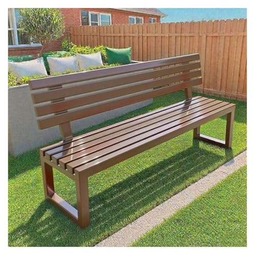 ZCXMNL Gartenbank Aus Holz, 2-3-Sitzer, Wetterbeständig, Oberfläche Mit Öl Vorbehandelt, Sitzstühle for Veranda, Terrasse Und Park(Coffee,100x40x85cm) von ZCXMNL