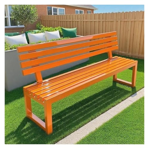 ZCXMNL Gartenbank Aus Holz, 2-3-Sitzer, Wetterbeständig, Oberfläche Mit Öl Vorbehandelt, Sitzstühle for Veranda, Terrasse Und Park(Orange,120x40x80cm) von ZCXMNL