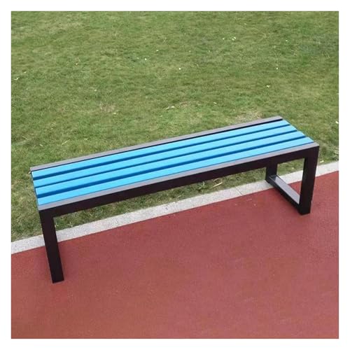 ZCXMNL Möbel Gartenbank Outdoor Holz 100% Massivholz Extra Dicke Kronenbank Balkon Terrassenmöbel(Blue Black,120x40x45cm) von ZCXMNL