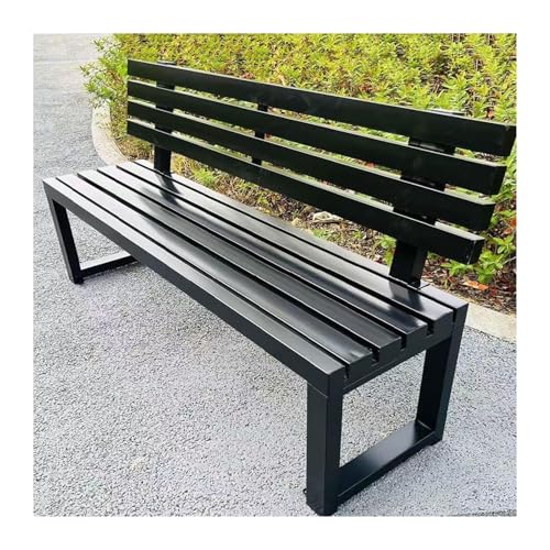ZCXMNL Parkbank Mit Rückenlehne, Park-Terrassensitz, Gartenbänke, Sitzmöbel for Den Außenbereich, Wetterfest, Sonnenschutz Und Rostfrei(Black,120x40x80cm) von ZCXMNL