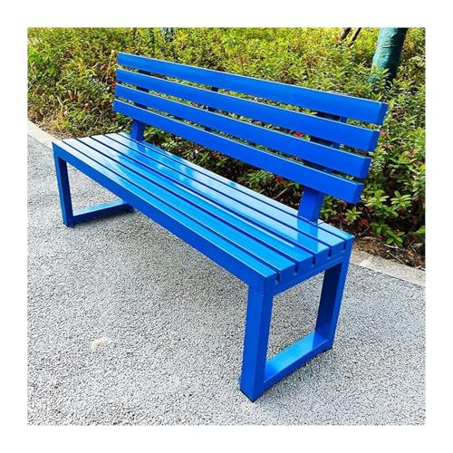 ZCXMNL Parkbank Mit Rückenlehne, Park-Terrassensitz, Gartenbänke, Sitzmöbel for Den Außenbereich, Wetterfest, Sonnenschutz Und Rostfrei(Blue,150x40x80cm) von ZCXMNL