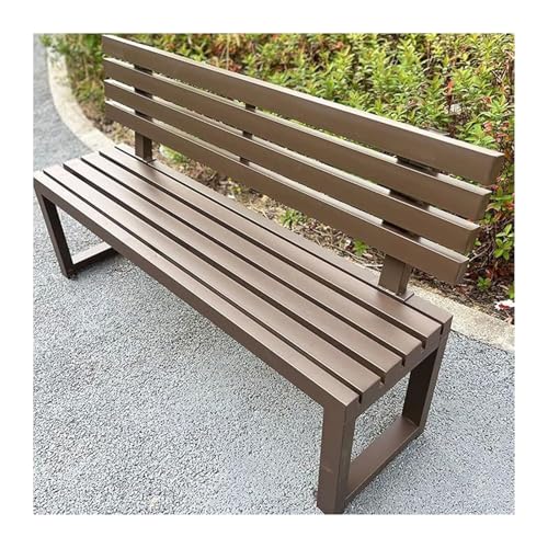 ZCXMNL Parkbank Mit Rückenlehne, Park-Terrassensitz, Gartenbänke, Sitzmöbel for Den Außenbereich, Wetterfest, Sonnenschutz Und Rostfrei(Coffee,120x40x80cm) von ZCXMNL