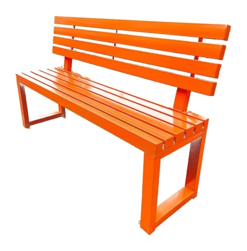 ZCXMNL Parkbank Mit Rückenlehne, Park-Terrassensitz, Gartenbänke, Sitzmöbel for Den Außenbereich, Wetterfest, Sonnenschutz Und Rostfrei(Orange,120x40x85cm) von ZCXMNL