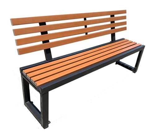 ZCXMNL Parkbank Mit Rückenlehne, Park-Terrassensitz, Gartenbänke, Sitzmöbel for Den Außenbereich, Wetterfest, Sonnenschutz Und Rostfrei(Teak,100x40x80cm) von ZCXMNL