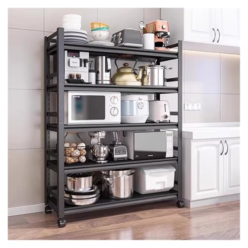 ZCXMNL Schwerlastregal Robuste Lagerregale, 5-stufige, Verstellbare Garagenregale, Schraubenlose Montage, Lagerregal Aus Metall for Lager, Keller, Speisekammer, Büro(90x50x160cm) von ZCXMNL