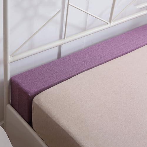 Leinen Bettbrücke Verbindungsstück, Doppel Einzel Bettlückenfüller Matratzenverlängerung Keilkissen für Kopfteil Füller für Matratzen-/Kopfteil-/Wandlücken, Waschbarer Bezug(160x10x15cm/63x4x6in,#4) von ZCXRYFL