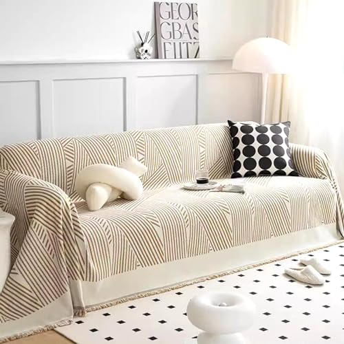 Universeller Sofabezug 1 2 3 4-Sitzer-Chenille-Couch üBerzug FüR L/U-Form Ecksofa Rebel Cat Kratzfester Sofa üBerwurf Decke Mehrzweck-Camping Decken FüR Nickerchen Strand Bett(180X230cm,Coffee) von ZCXRYFL