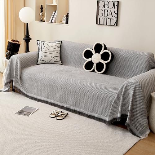 ZCXRYFL 1 2 3 4-Sitzer-Sofabezug Ganzjahresdecke FüR L/U-Form Ecksofa Rebel Cat Kratzfester Sofa üBerwurf Decke Mehrzweck-Camping Decken FüR Nickerchen Picknick Stuhl Bett(180X340cm,Grey) von ZCXRYFL