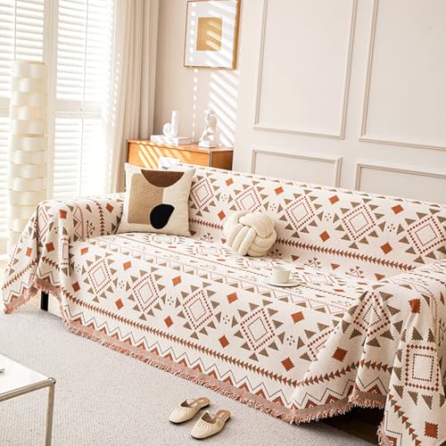 ZCXRYFL Einteiliger Couch üBerzug Mehrzweck Sofa üBerwurfe Decken FüR Lounge-Sessel 1 2 3 4 Sitzer Chenille Sofabezug L/U-Form Couch BezüGe Hause Luxus Sofaschutz Decke(180X260cm,Coffee) von ZCXRYFL
