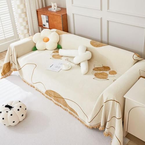 ZCXRYFL L/U-Form Sofabezug 1 2 3 4 Sitzer Chenille Couch üBerzug LuxuriöSer Sofa üBerwurfdecke Sofa Chutz Mehrzweck Sofa Decken FüR Haare Hund Katze Kratzer, Waschbar(180X130cm,Coffee) von ZCXRYFL