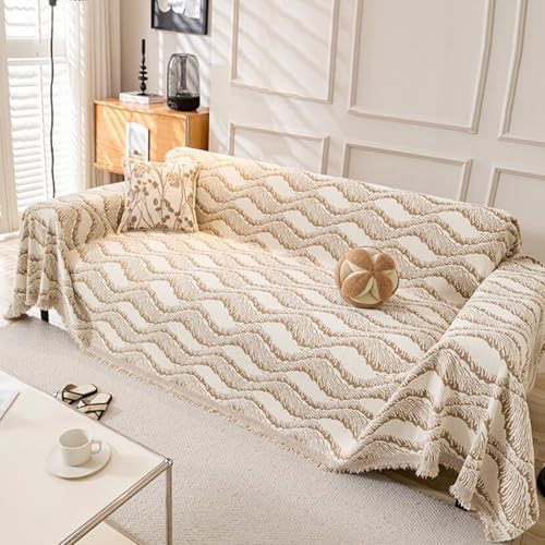 ZCXRYFL Luxus-Sofabezug FüR Zuhause 1/2/3/4 Sitzer Chenille Couch üBerzug L/U-Form Sofa SofaüBerwüRfe Mehrzweck Sofa Decken FüR Haare Hund Katze Kratzer, Waschbar(180X300cm,A) von ZCXRYFL