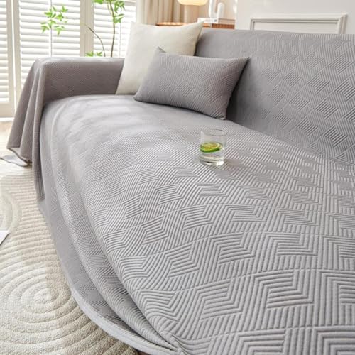 ZCXRYFL Sofa üBerwurfdecke FüR 1/2/3/4 Sitzer Leichter Atmungsaktiver Couch ÜBerwurfe Cat Rebellion L/U-Form Sofabezug Mehrzweck-Sofa Decken FüR Haare Hund Katze Kratzer(210X300cm,Grey) von ZCXRYFL